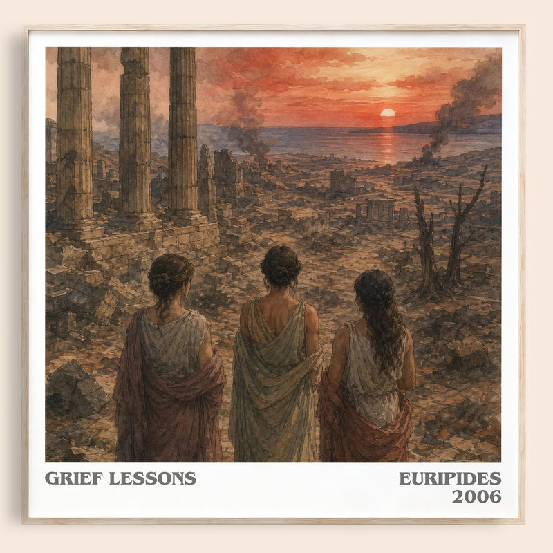 Grief Lessons literary book poster by Euripides – framed literary art print