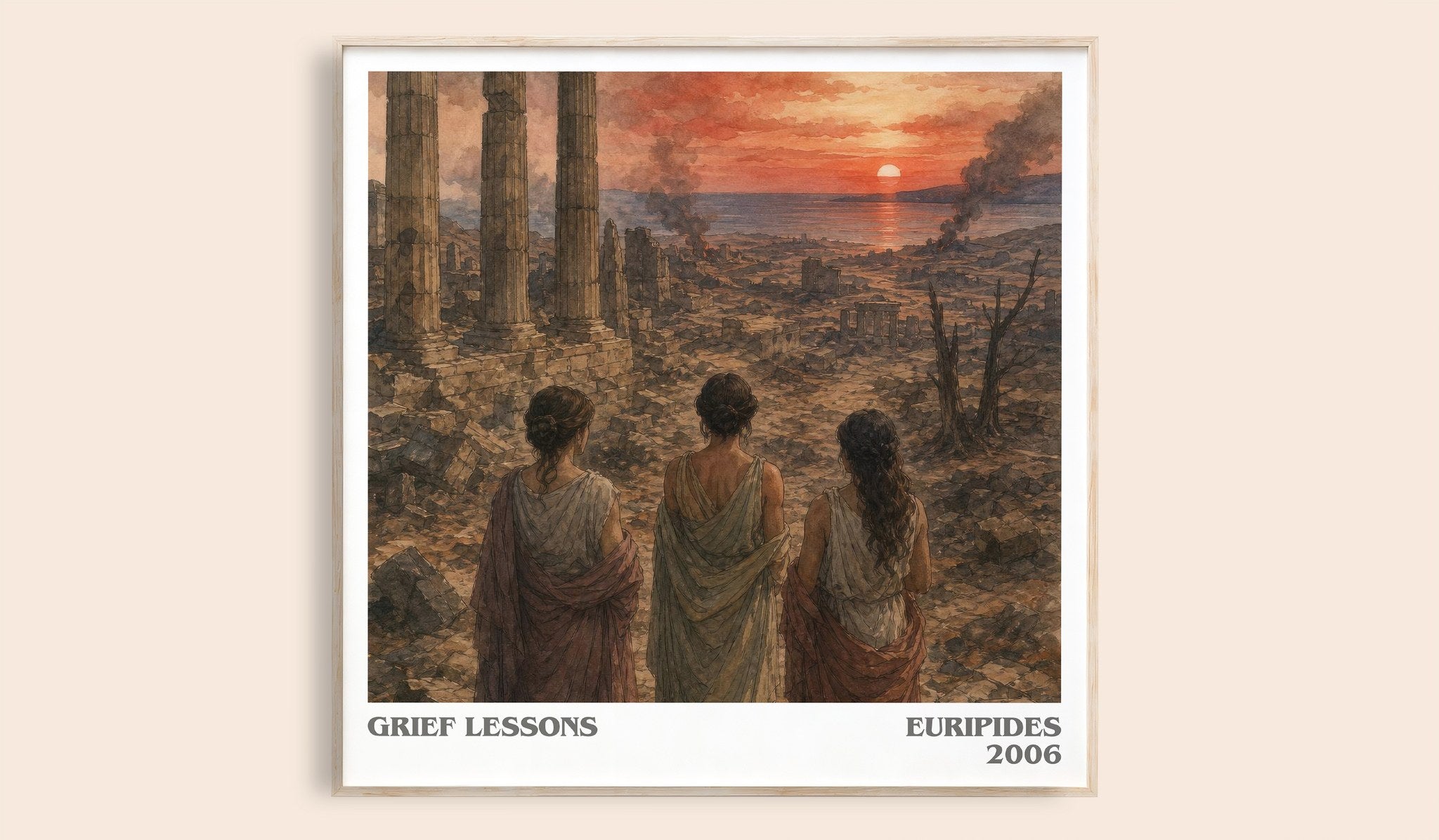 Grief Lessons Literary Art Print by Euripides