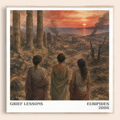 Grief Lessons Literary Art Print by Euripides – square framed poster