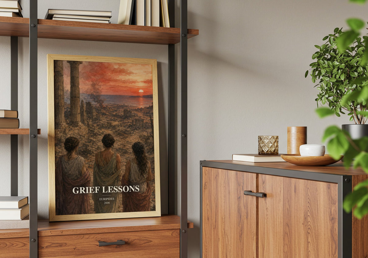 Grief Lessons book watercolour illustration paper finish options – matte satin gloss