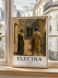 Electra book cover poster colour and style options – Euripides book art