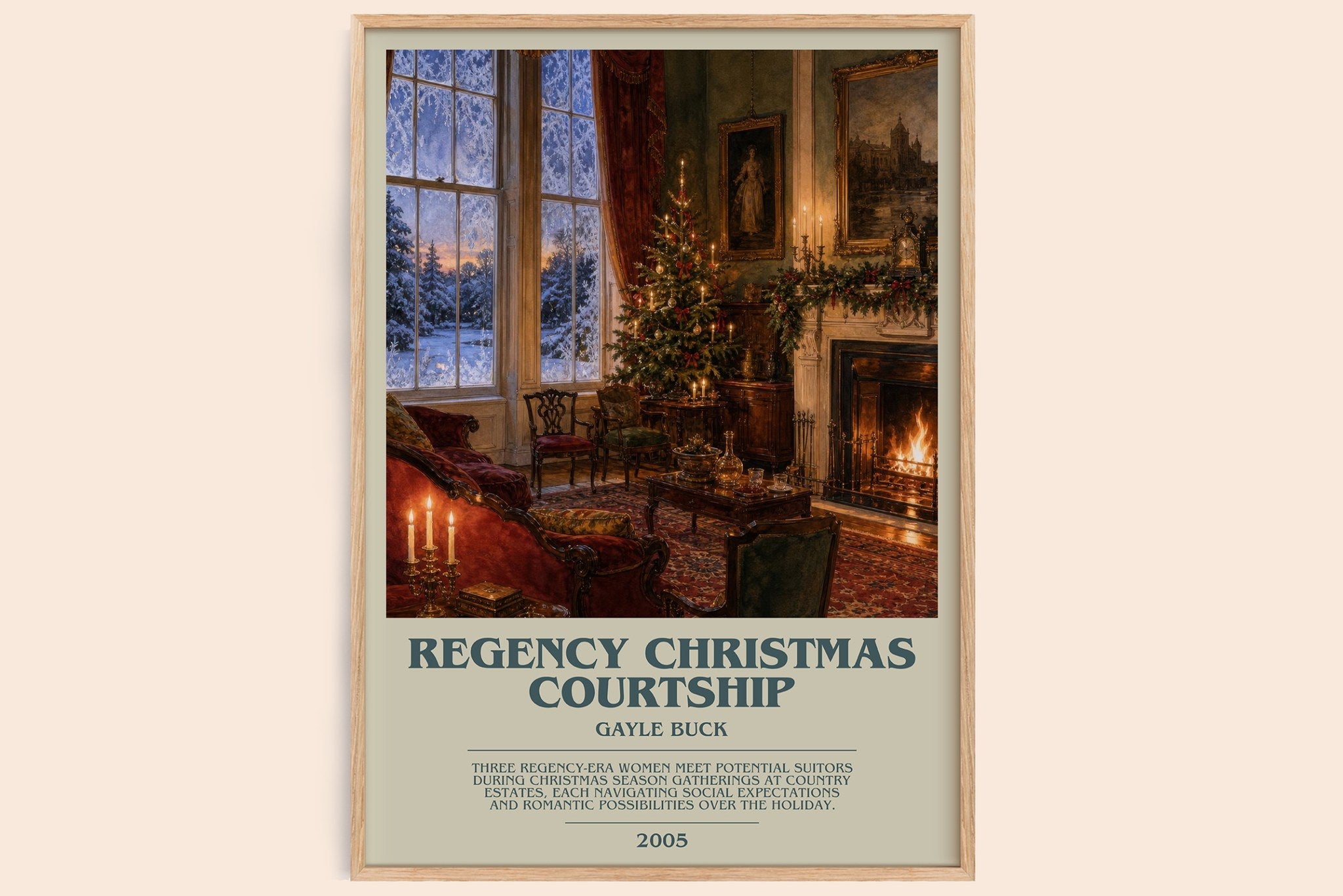 Regency Christmas Courtship Bookish Wall Art by Gayle Buck