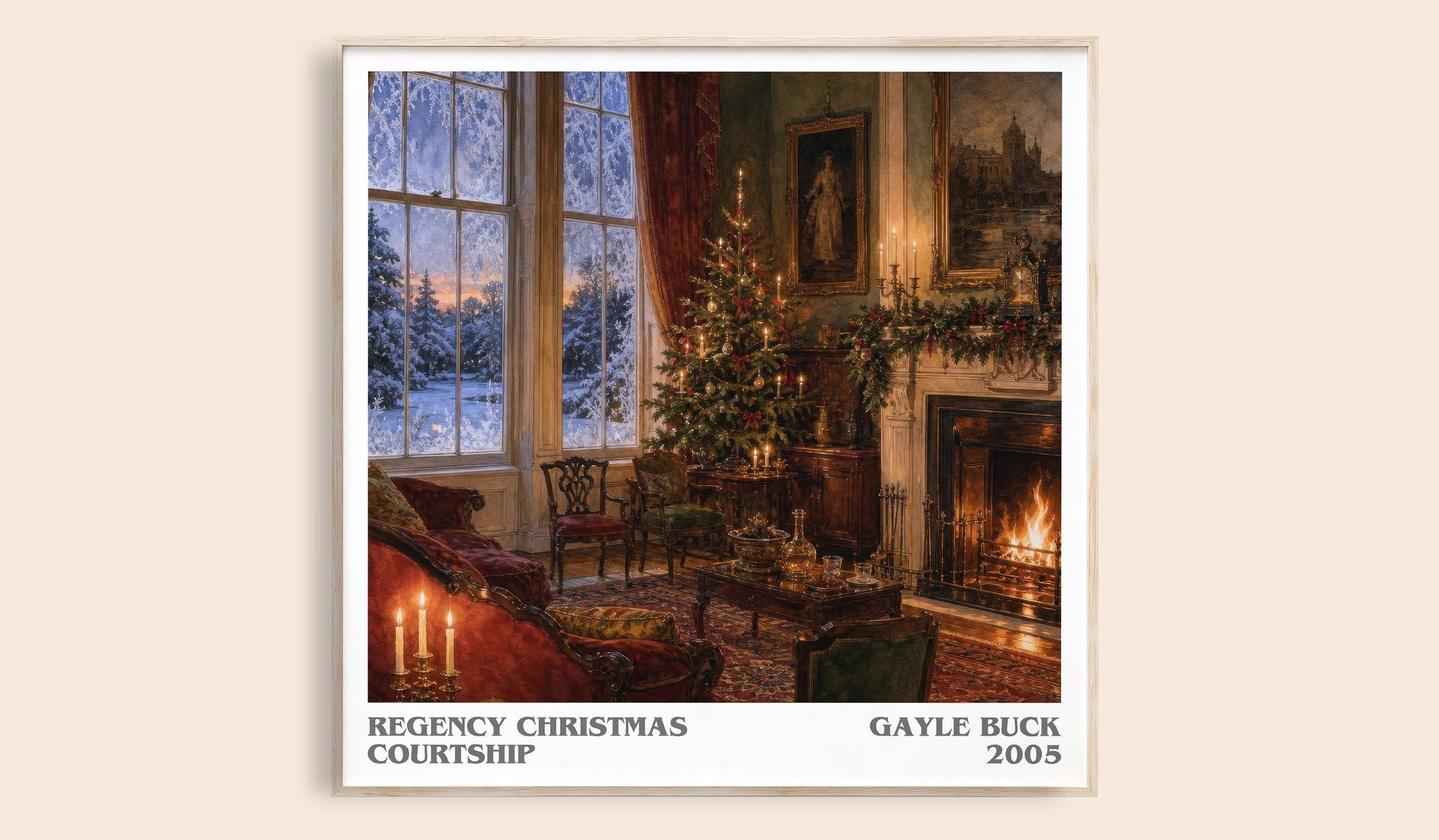 Regency Christmas Courtship Literary Art Print by Gayle Buck