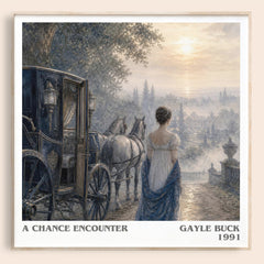 A Chance Encounter literary book poster by Gayle Buck – framed literary art print