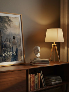 A Chance Encounter watercolour print on bookshelf – Gayle Buck fan gift
