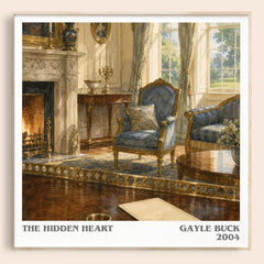 The Hidden Heart literary book poster by Gayle Buck – framed literary art print