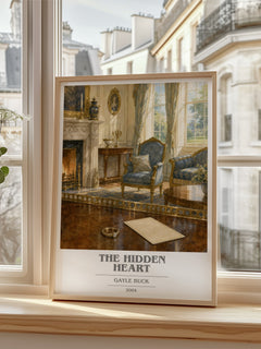 The Hidden Heart book cover poster colour and style options – Gayle Buck book art