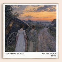 Tempting Sarah literary book poster by Gayle Buck – framed literary art print