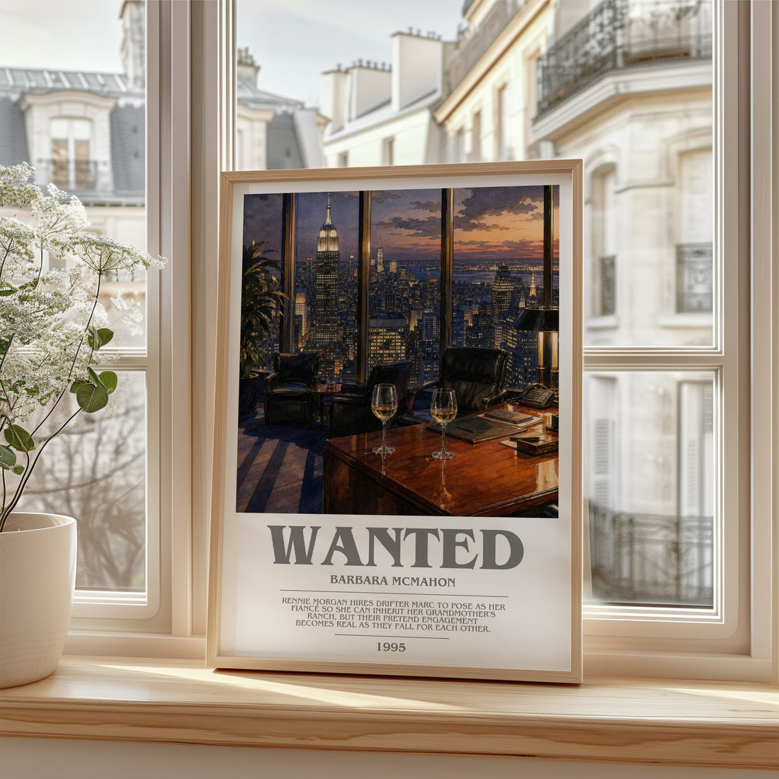 Wanted bookish poster colour and style options – Barbara McMahon book art