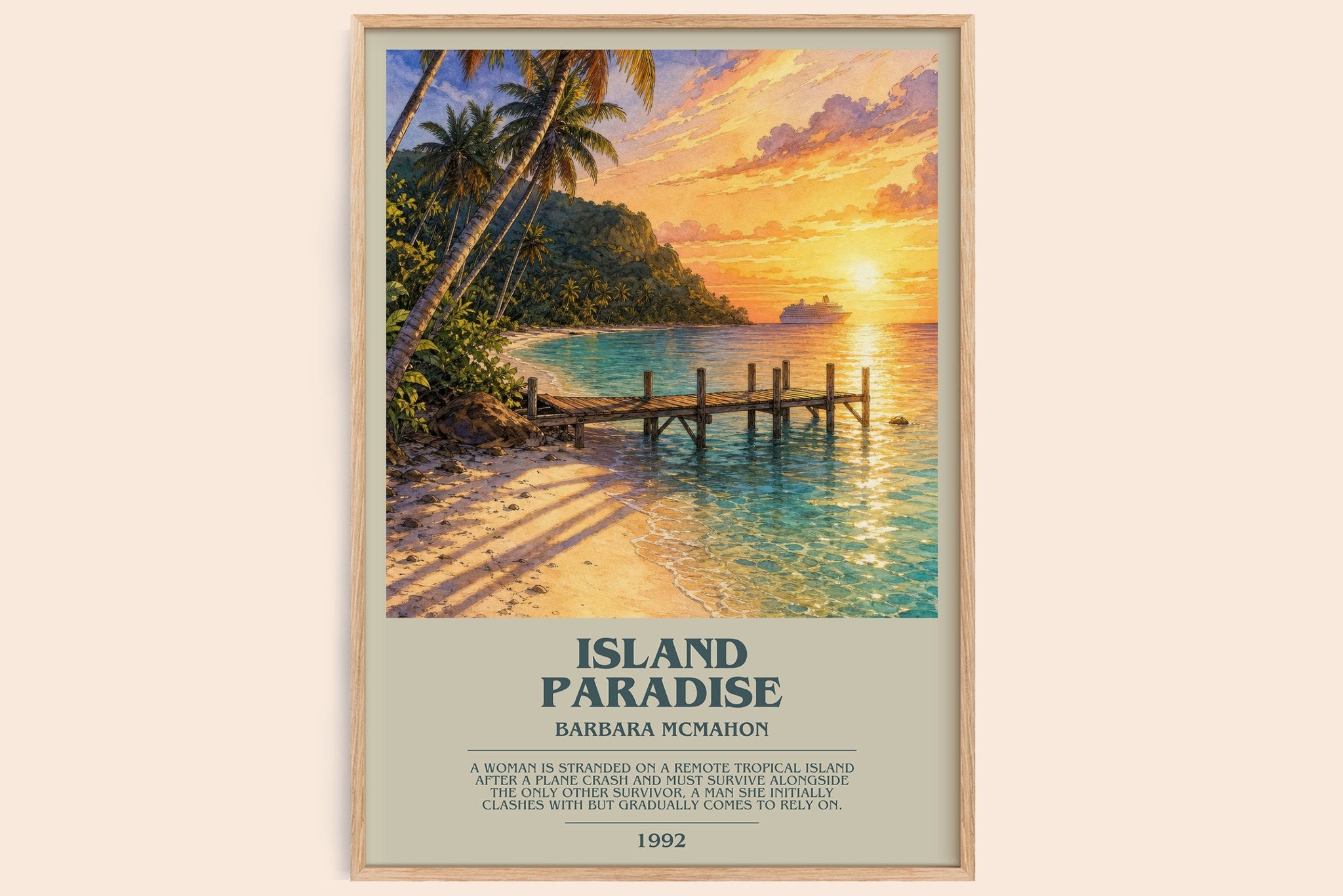 Island Paradise Bookish Wall Art by Barbara McMahon
