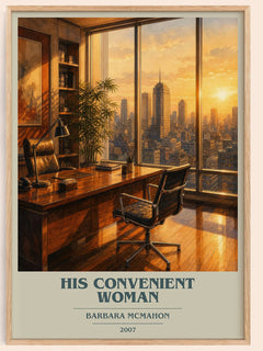 His Convenient Woman book cover book poster by Barbara McMahon – framed literary art print