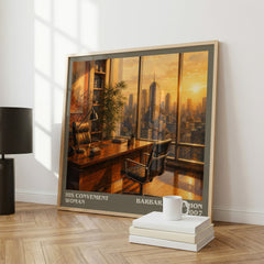 His Convenient Woman literary print framed by window – literary home decor