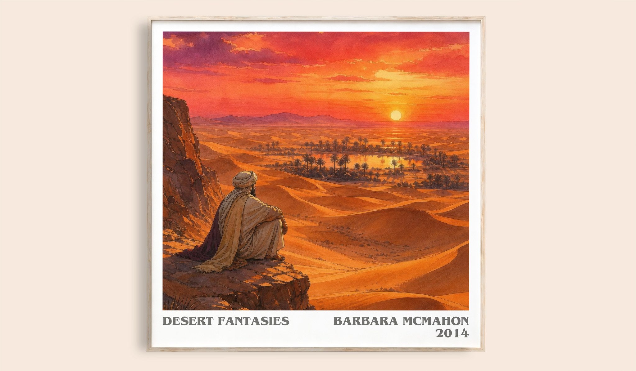 Desert Fantasies Literary Art Print by Barbara McMahon