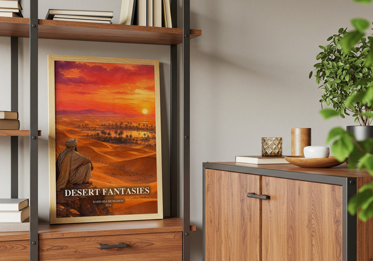 Desert Fantasies book watercolour illustration paper finish options – matte satin gloss