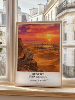 Desert Fantasies book cover poster colour and style options – Barbara McMahon book art
