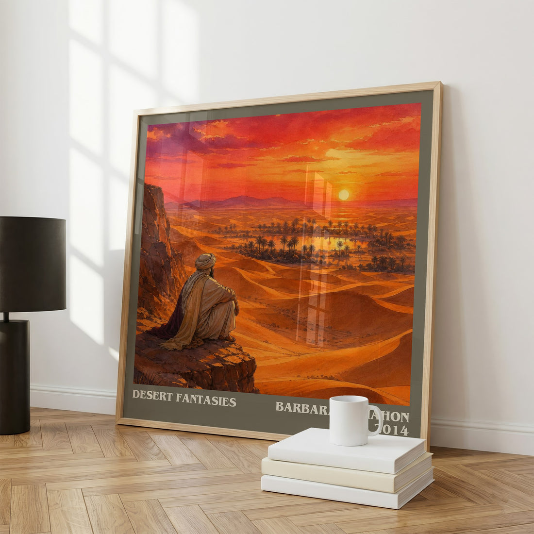 Desert Fantasies literary print framed by window – literary home decor