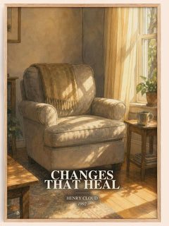Changes That Heal watercolour book poster by Henry Cloud – framed literary art print