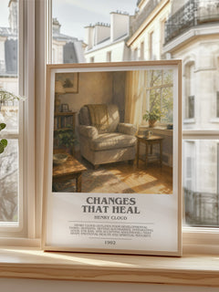 Changes That Heal bookish poster colour and style options – Henry Cloud book art