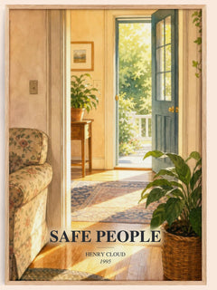 Safe People watercolour book poster by Henry Cloud – framed literary art print