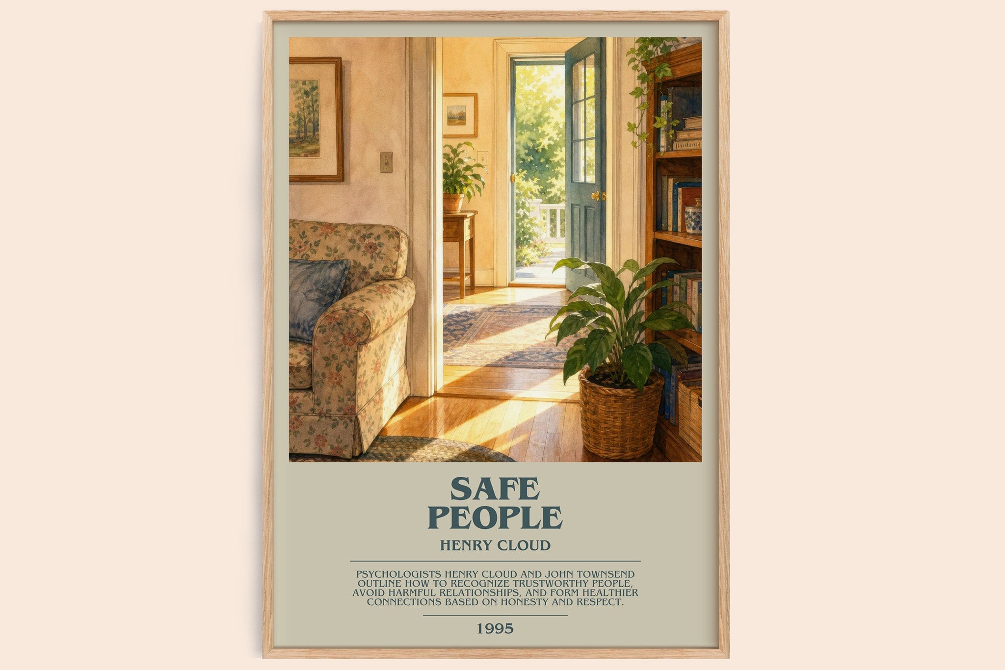 Safe People Bookish Wall Art by Henry Cloud