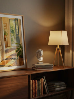 Safe People watercolour print on bookshelf – Henry Cloud fan gift