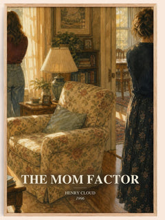 The Mom Factor watercolour book poster by Henry Cloud – framed literary art print