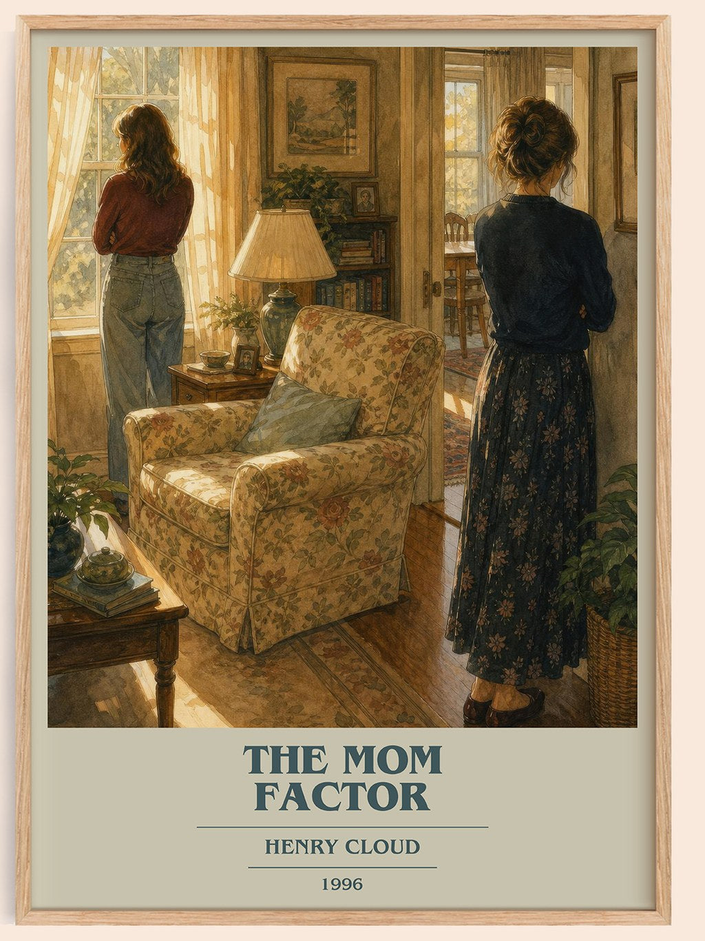The Mom Factor book cover book poster by Henry Cloud – framed literary art print