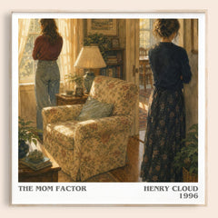 The Mom Factor literary book poster by Henry Cloud – framed literary art print