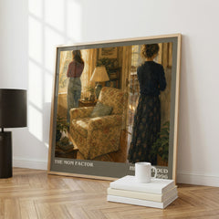 The Mom Factor literary print framed by window – literary home decor