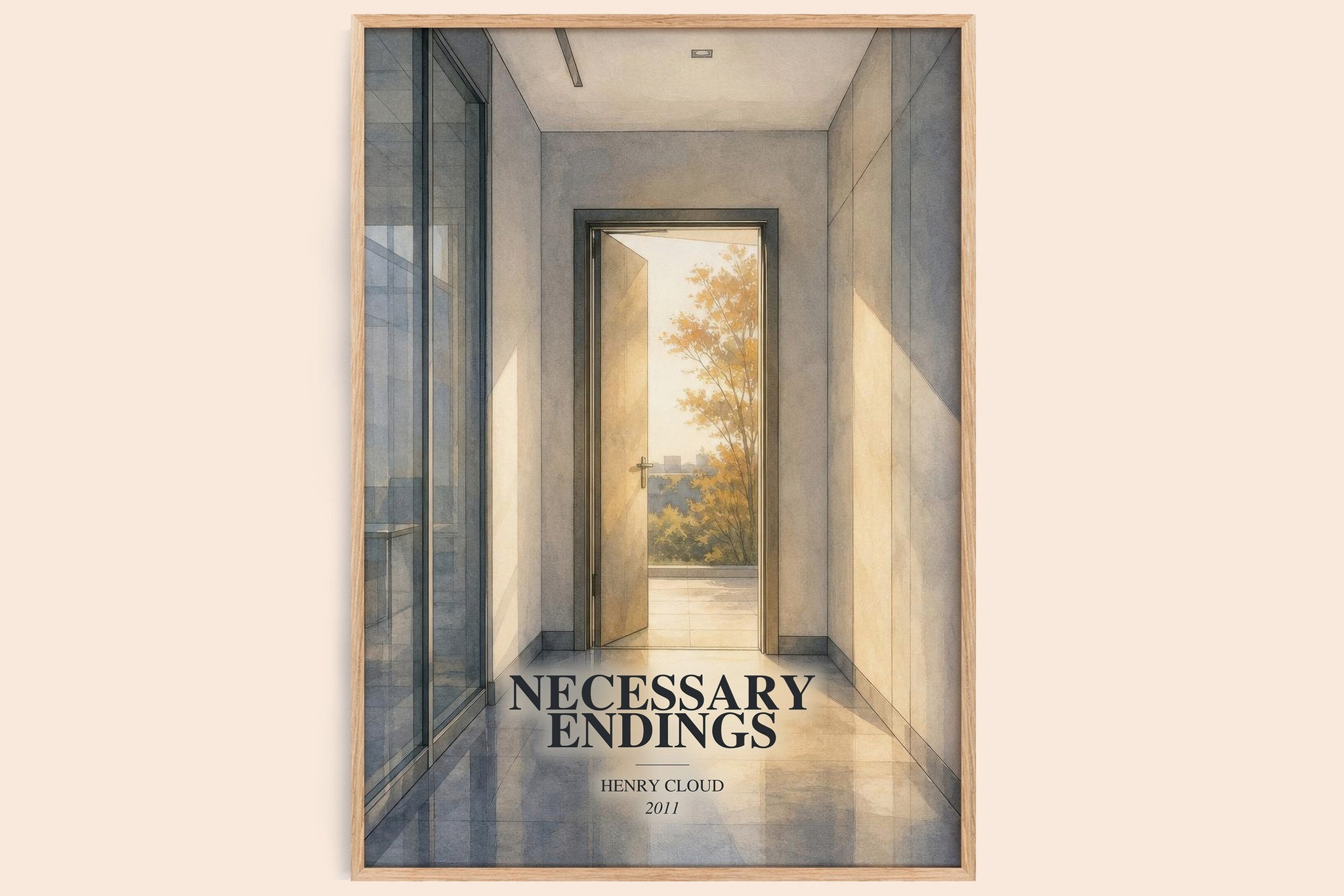 Necessary Endings Book Watercolour Illustration by Henry Cloud