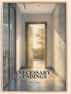 Necessary Endings watercolour book poster by Henry Cloud – framed literary art print