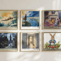 Necessary Endings Literary Art Print by Henry Cloud – square print in a six-frame gallery wall