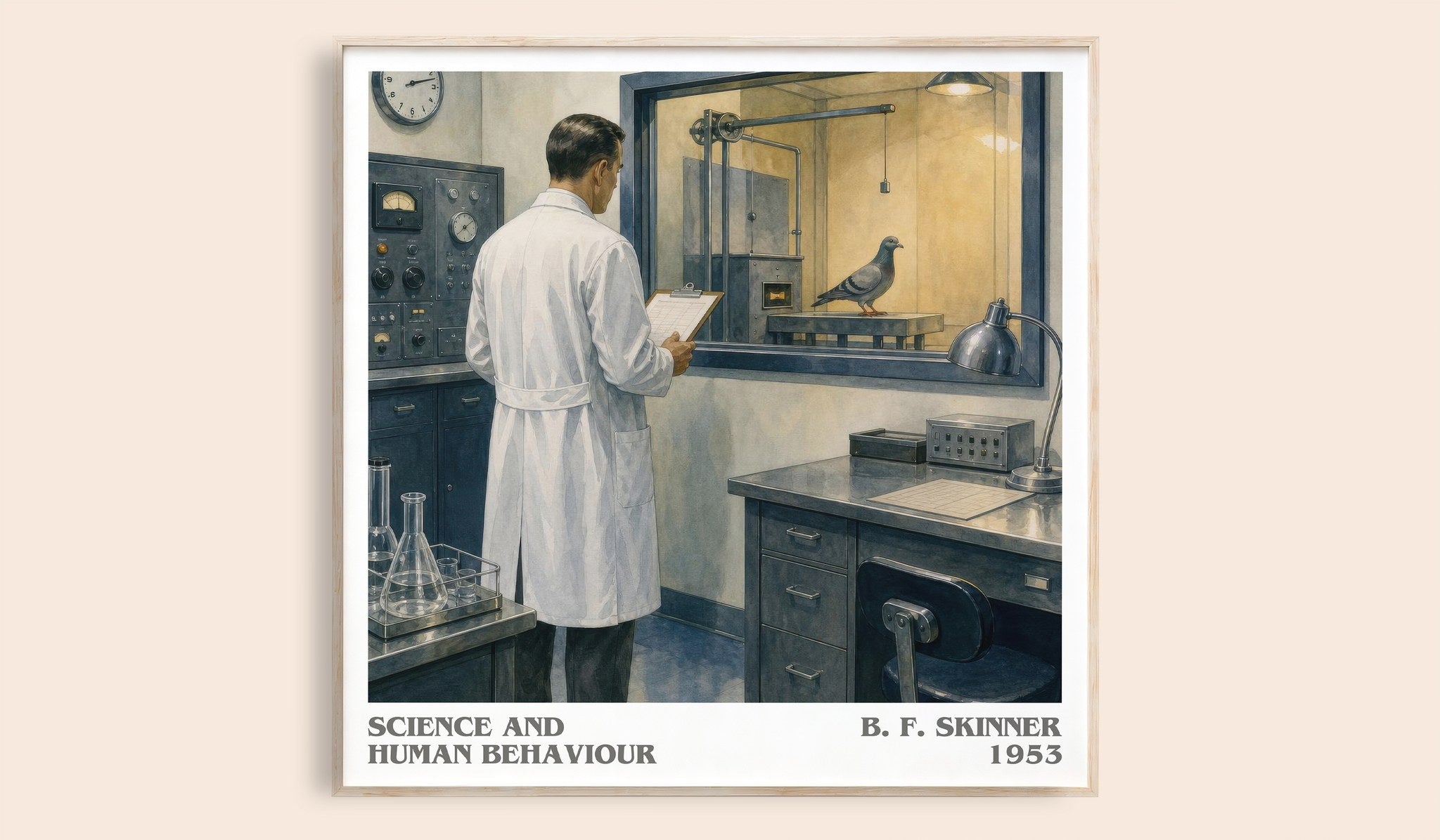 Science and human behaviour Literary Art Print by B. F. Skinner