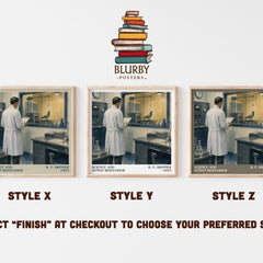 Science and human behaviour literary print in frame leaning in hallway – non fiction wall art