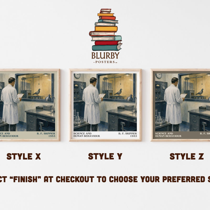 Science and human behaviour literary print in frame leaning in hallway – non fiction wall art