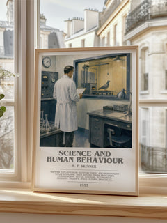 Science and human behaviour bookish poster colour and style options – B. F. Skinner book art