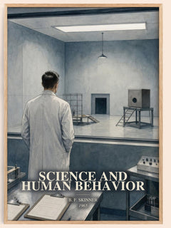 Science And Human Behavior watercolour book poster by B. F. Skinner – framed literary art print