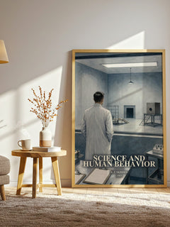 Science And Human Behavior watercolour print in frame leaning in hallway – non fiction wall art