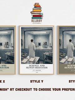 Science And Human Behavior book cover print in frame leaning in hallway – non fiction wall art