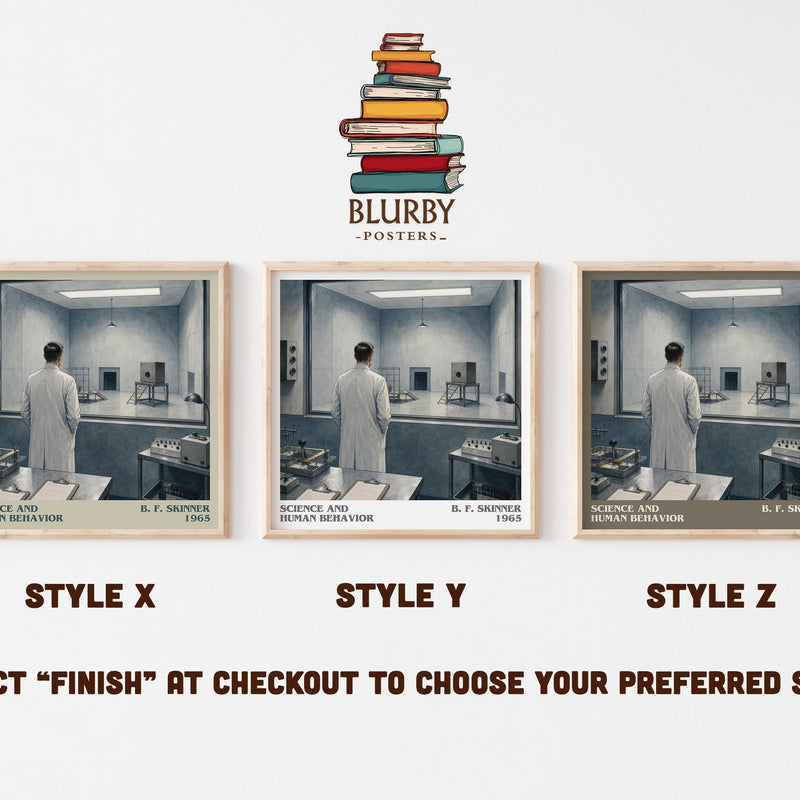 Science And Human Behavior literary print in frame leaning in hallway – non fiction wall art