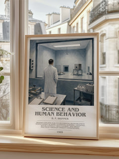 Science And Human Behavior bookish poster colour and style options – B. F. Skinner book art