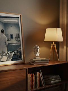 Science And Human Behavior watercolour print on bookshelf – B. F. Skinner fan gift