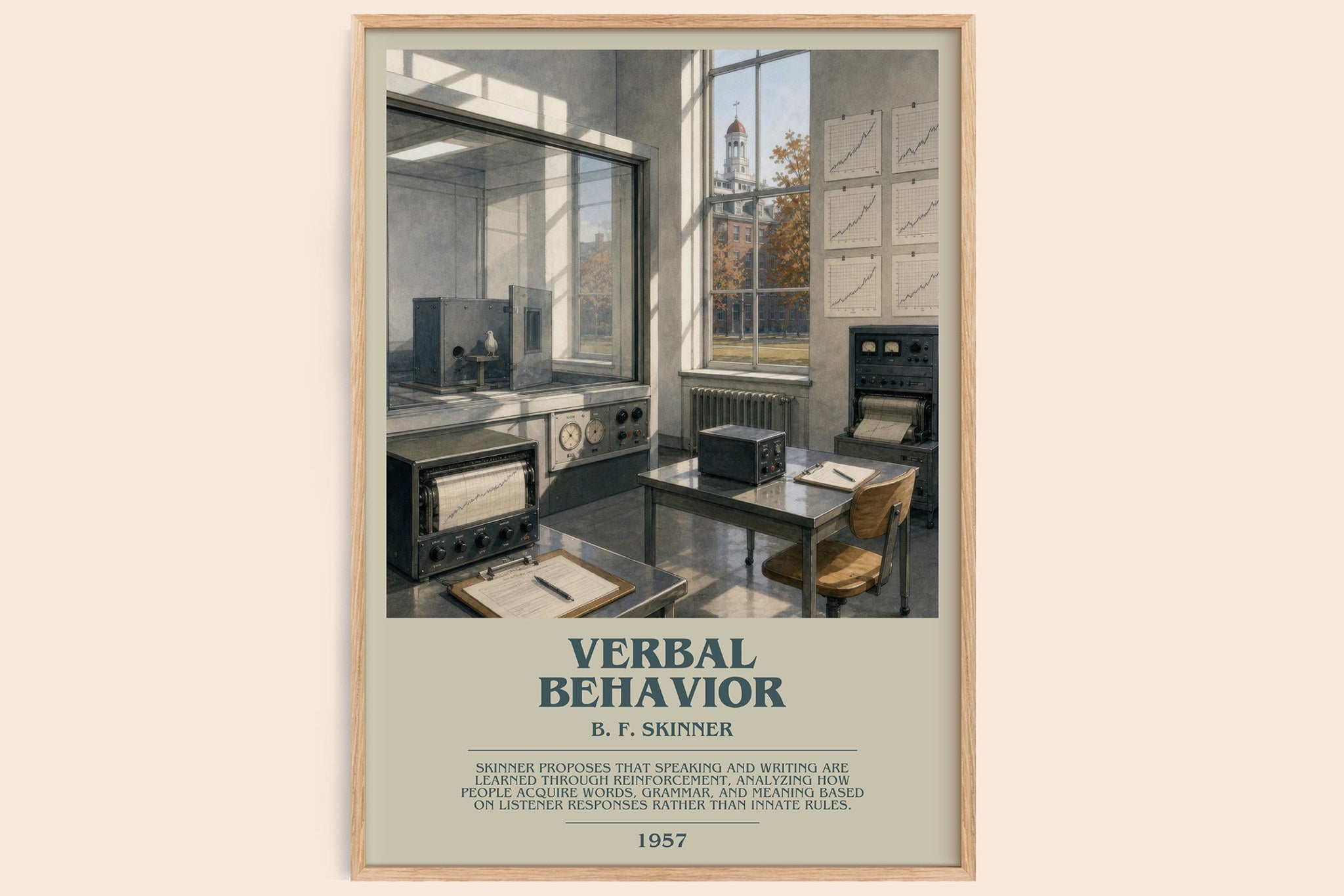 Verbal behavior Bookish Wall Art by B. F. Skinner