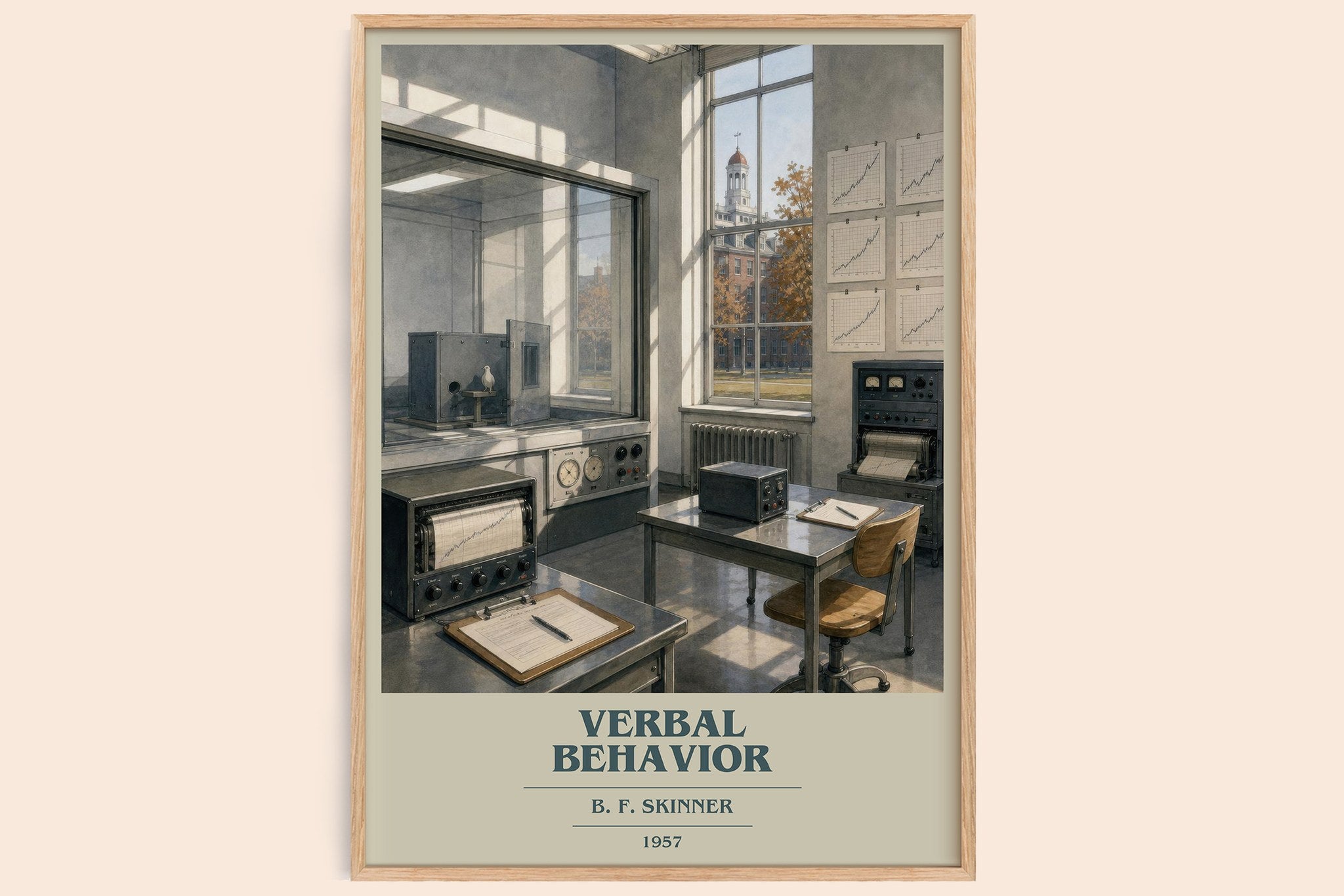 Verbal behavior Book Cover Poster by B. F. Skinner