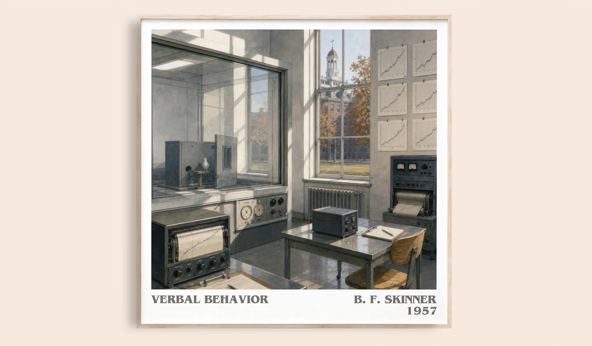Verbal behavior Literary Art Print by B. F. Skinner