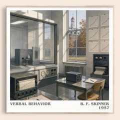 Verbal behavior literary book poster by B. F. Skinner – framed literary art print