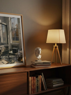 Verbal behavior watercolour print on bookshelf – B. F. Skinner fan gift