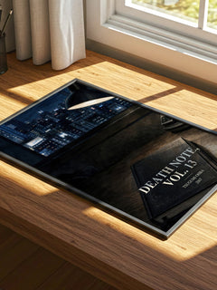 Death Note, Vol. 13 watercolour book poster framed on wall – thriller wall art