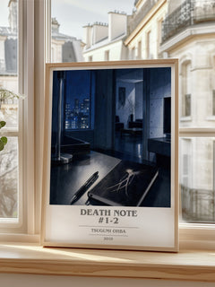 Death Note #1-2 book cover poster colour and style options – Tsugumi Ohba book art