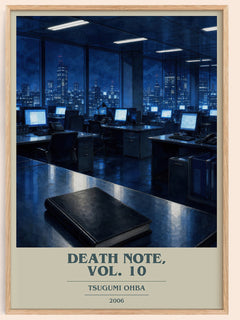 Death Note, Vol. 10 book cover book poster by Tsugumi Ohba – framed literary art print